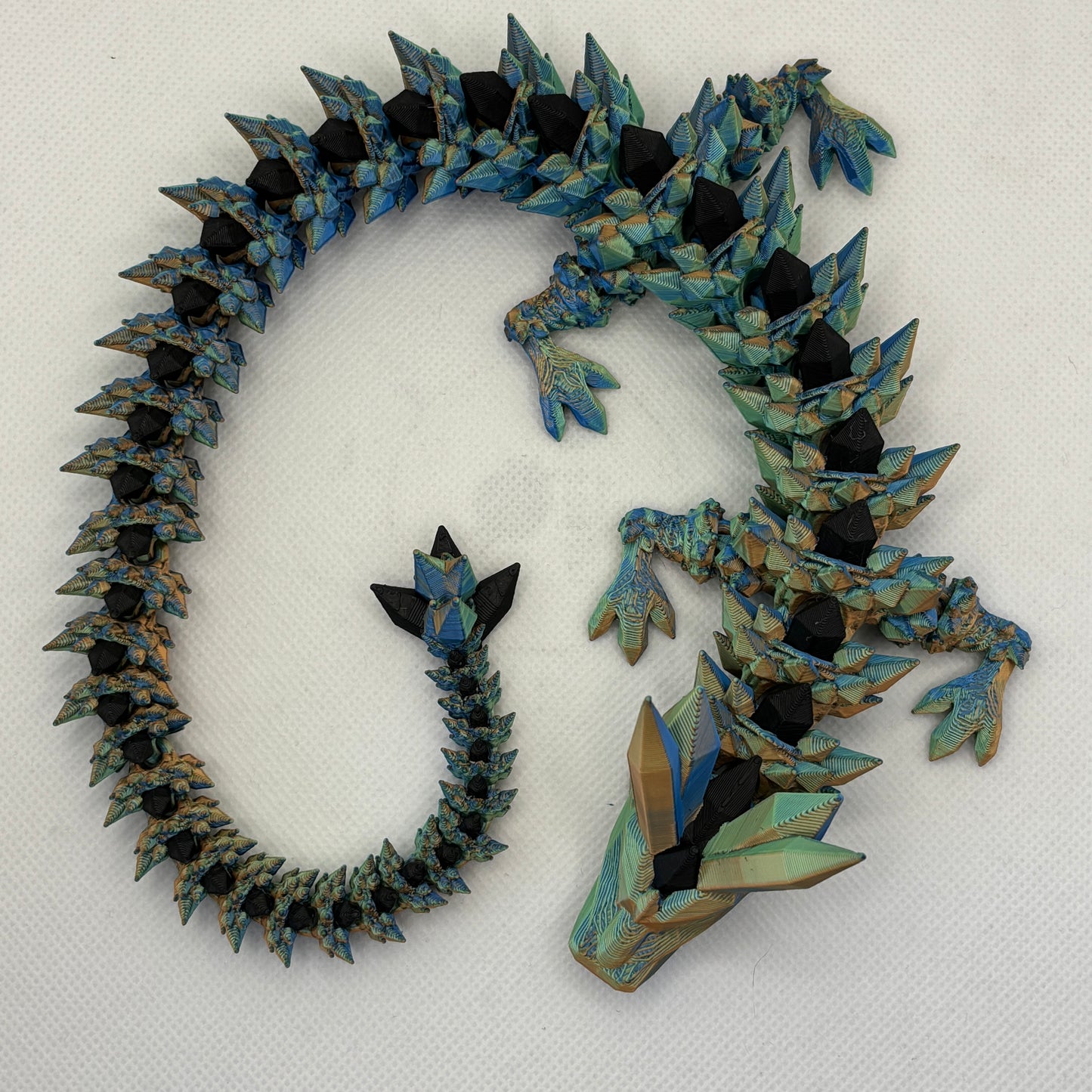 Crystal Dragon – 3D-gedruckter Kristalldrache (ca. 46cm)