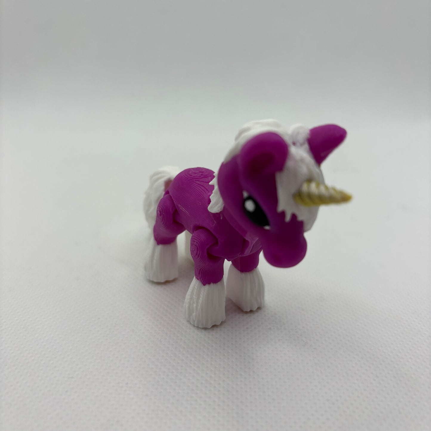 Tiny Unicorn – 3D-gedrucktes Pferd (ca. 6,5 × 10,5 cm)