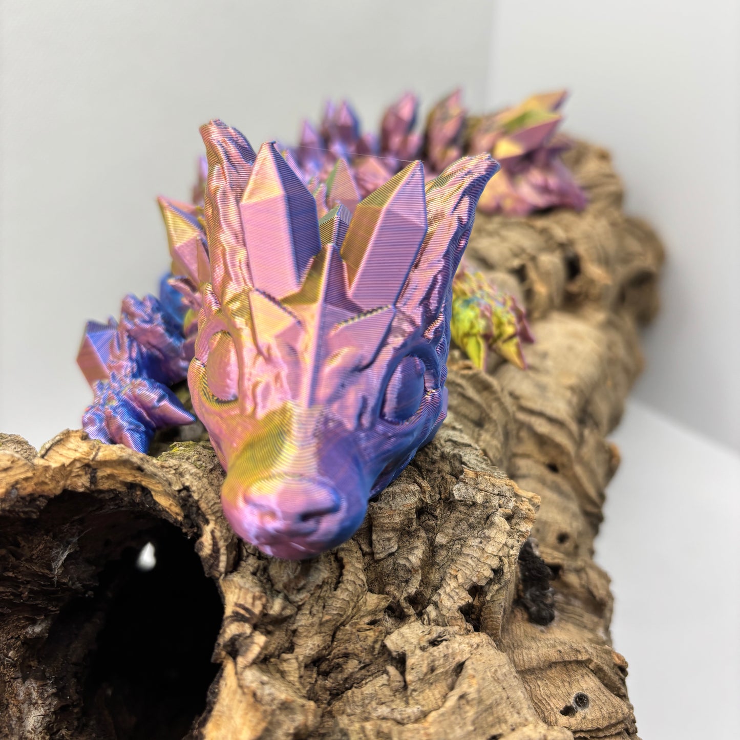 Baby Crystal Wolf Dragon – 3D-gedruckter Kristalldrache (ca. 27cm)