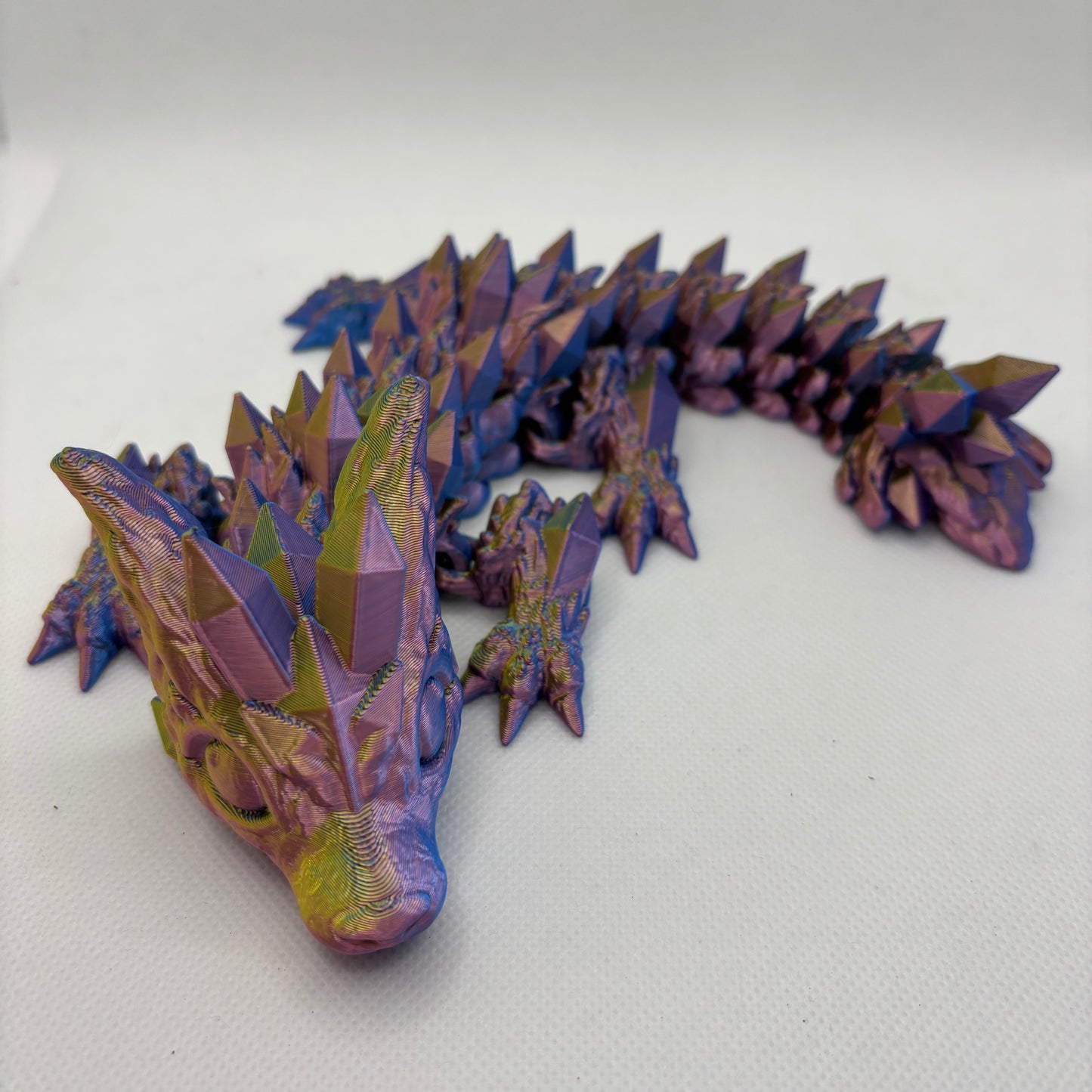 Baby Crystal Wolf Dragon – 3D-gedruckter Kristalldrache (ca. 27cm)