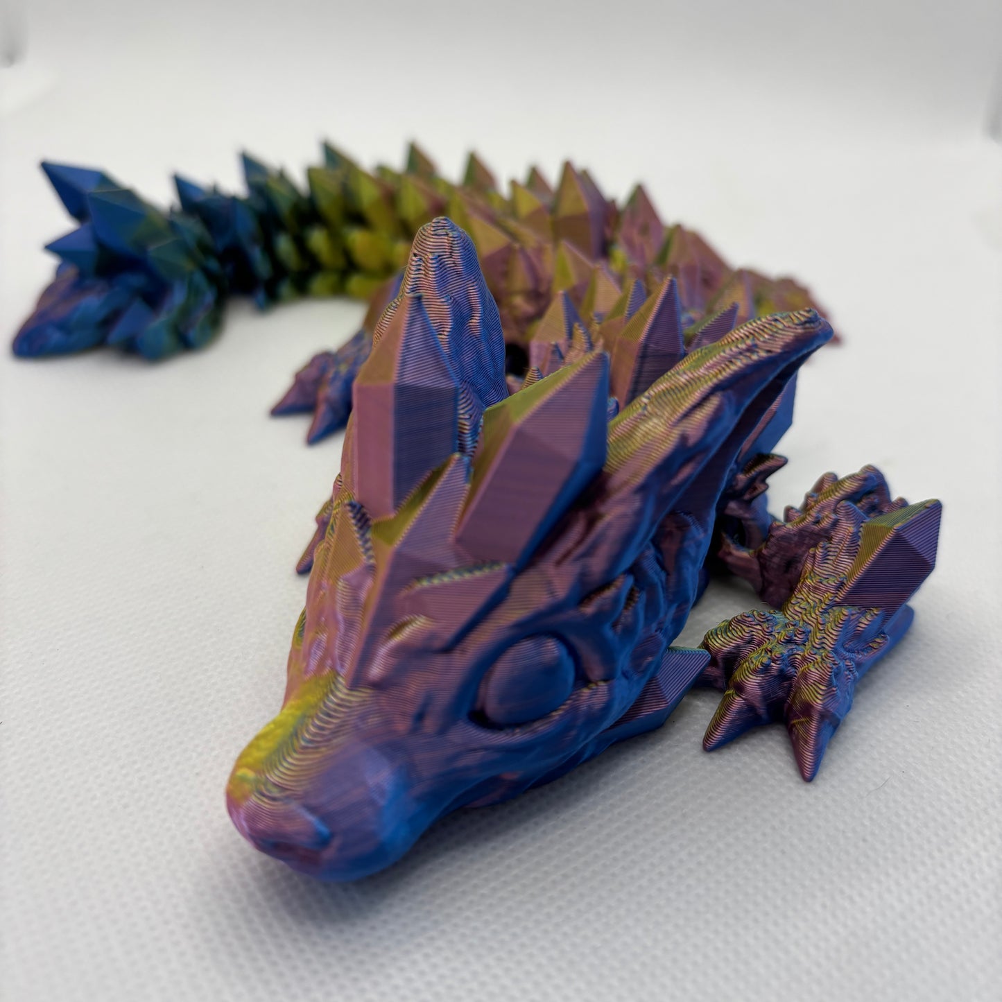 Baby Crystal Wolf Dragon – 3D-gedruckter Kristalldrache (ca. 27cm)