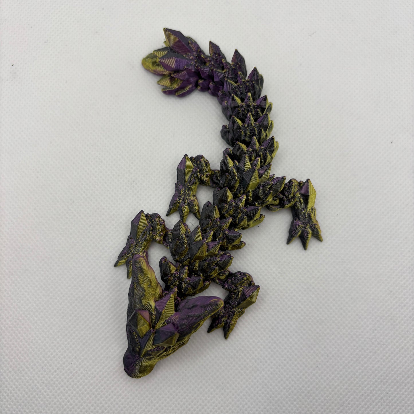 Baby Crystal Wolf Dragon und Crystalited Egg( Kristallei) – 3D-gedruckter Kristalldrache im Drachenei