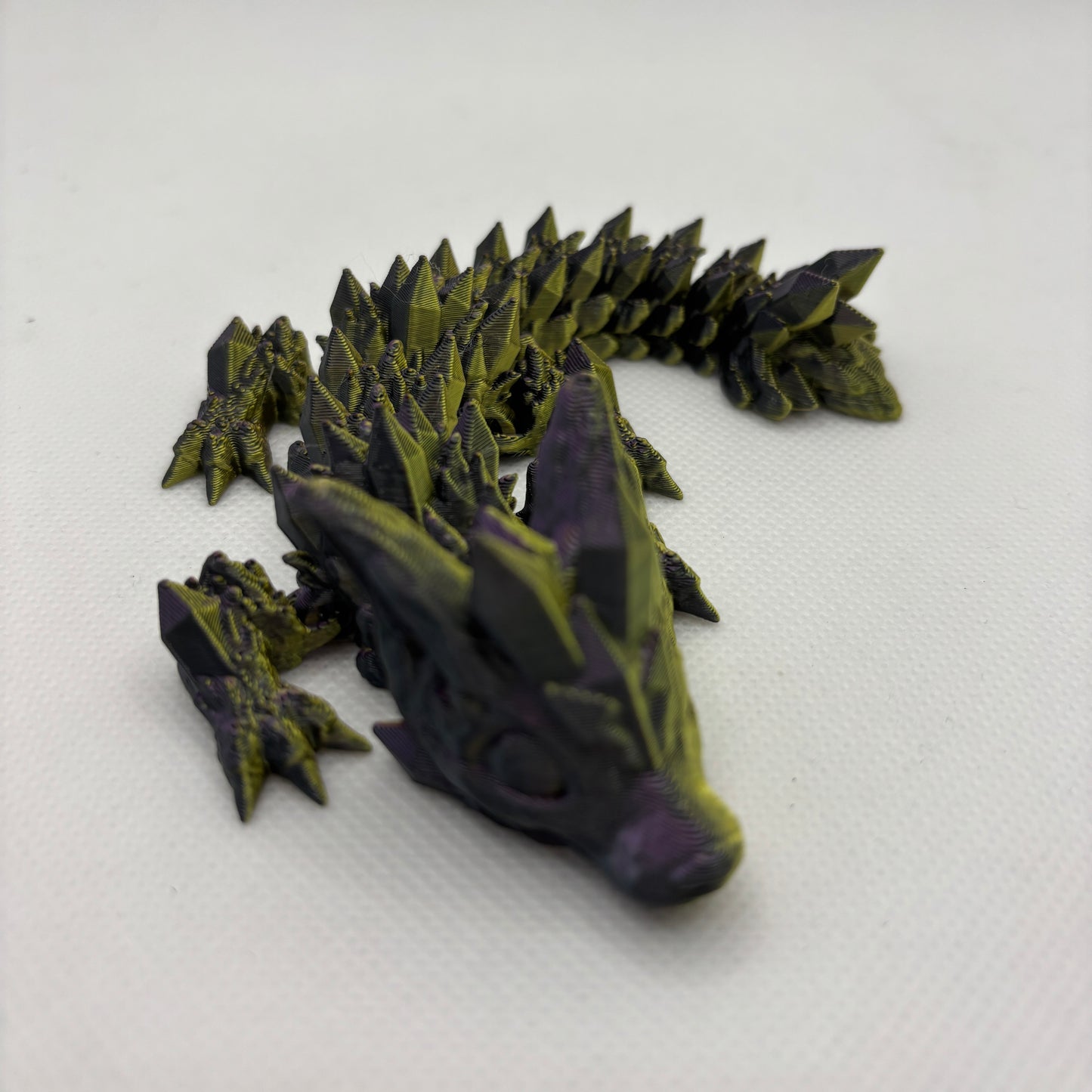 Baby Crystal Wolf Dragon und Crystalited Egg( Kristallei) – 3D-gedruckter Kristalldrache im Drachenei