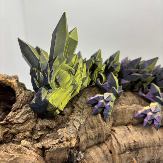 Baby Crystal Dragon – 3D-gedruckter Kristalldrache (ca. 27cm)
