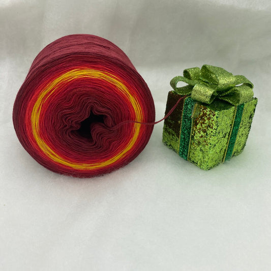 Adventskalender Bobbel Adventsglöckchen rot/ gold 3 Fäden