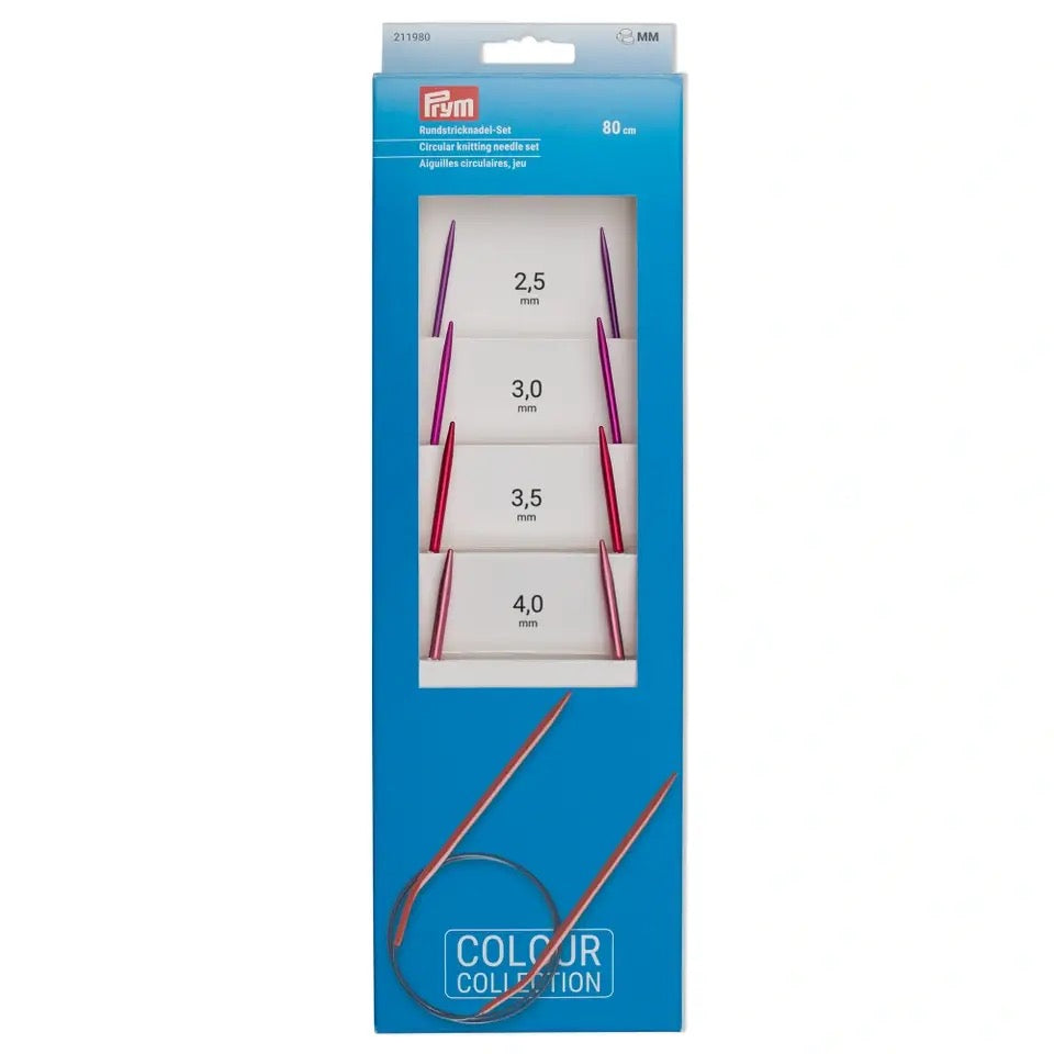 Rundstricknadel-Set ALU, farbig 2,5-4,0/80