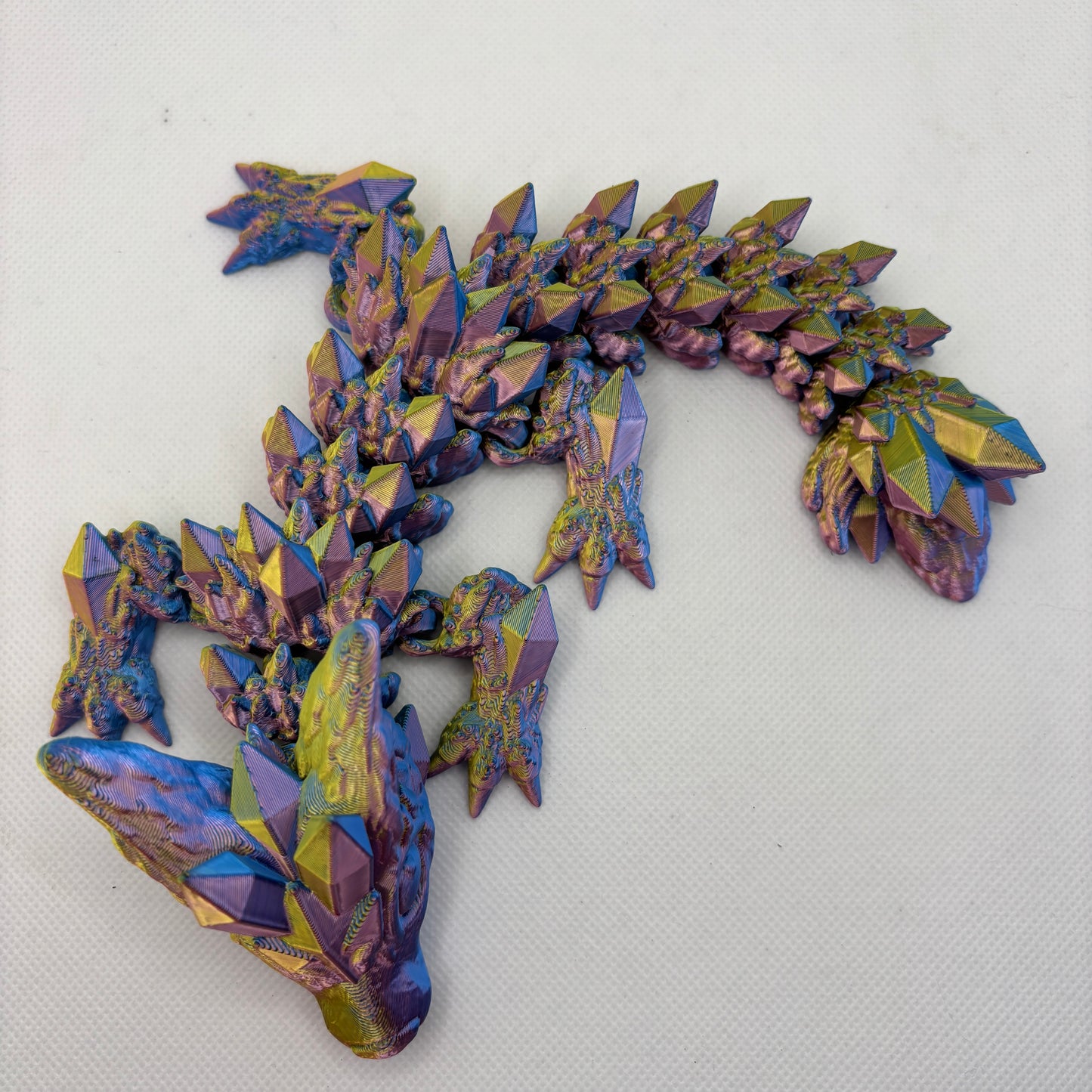 Baby Crystal Wolf Dragon – 3D-gedruckter Kristalldrache (ca. 27cm)